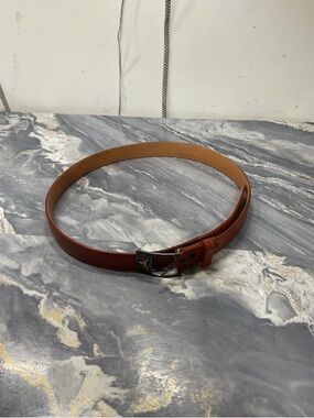 MAX LANG Belt and buckle Sterling And 10K Gold Texas Longhorn emblem. Size 36/38